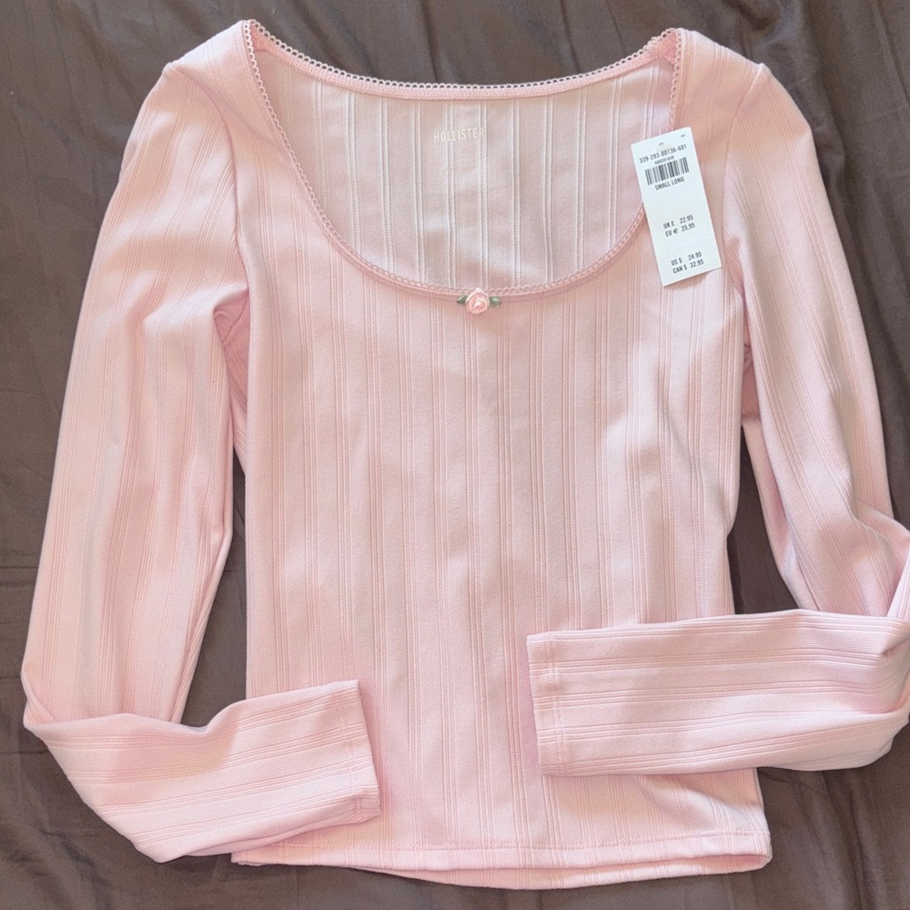 Hollister Light Pink Long Sleeve Top